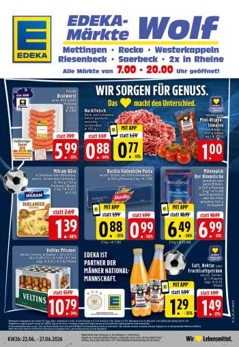 Prospekte Edeka - 22.06.2026 - 27.06.2026.