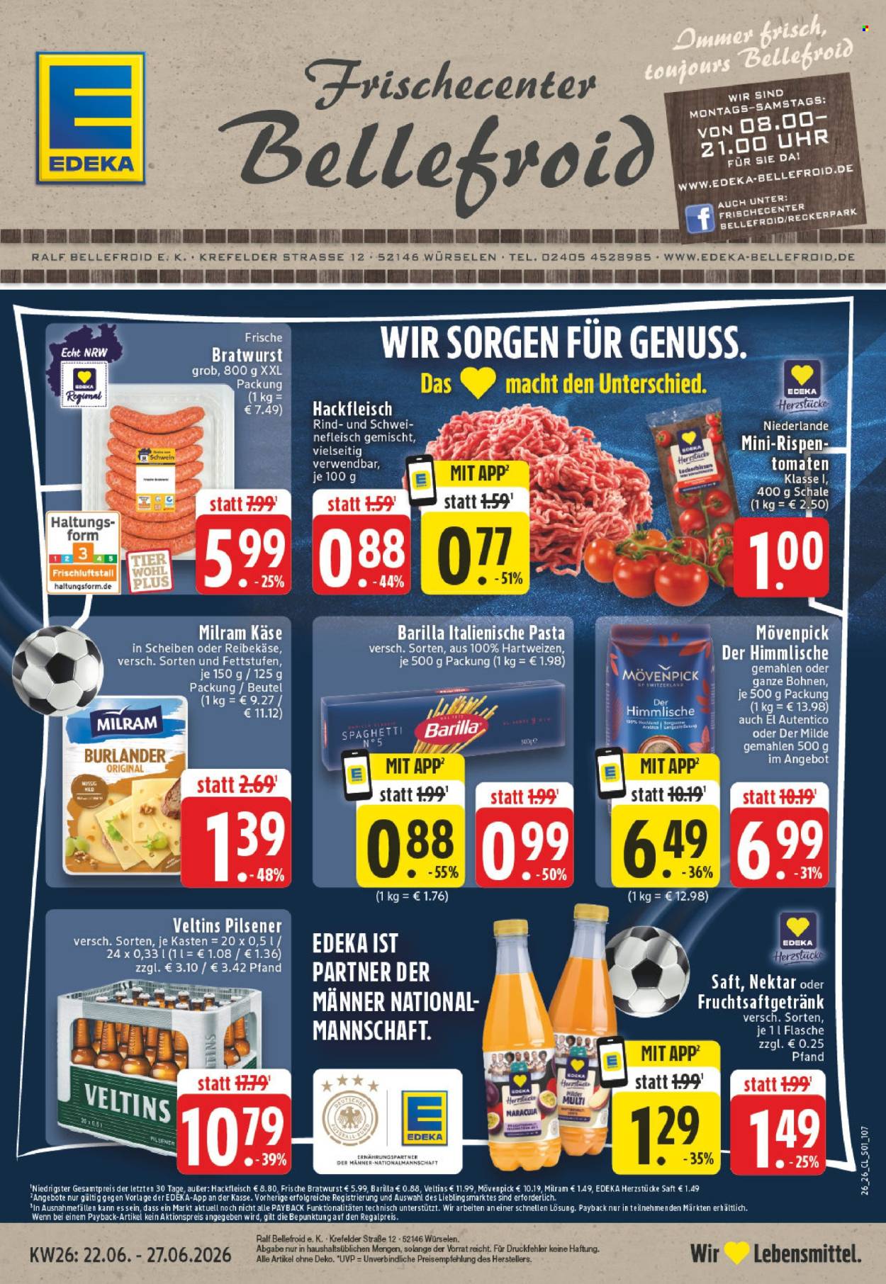 Edeka Prospekte  - 22.06.2026 - 27.06.2026. Seite 1