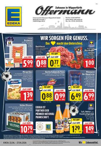Prospekte Edeka - 22.06.2026 - 27.06.2026.