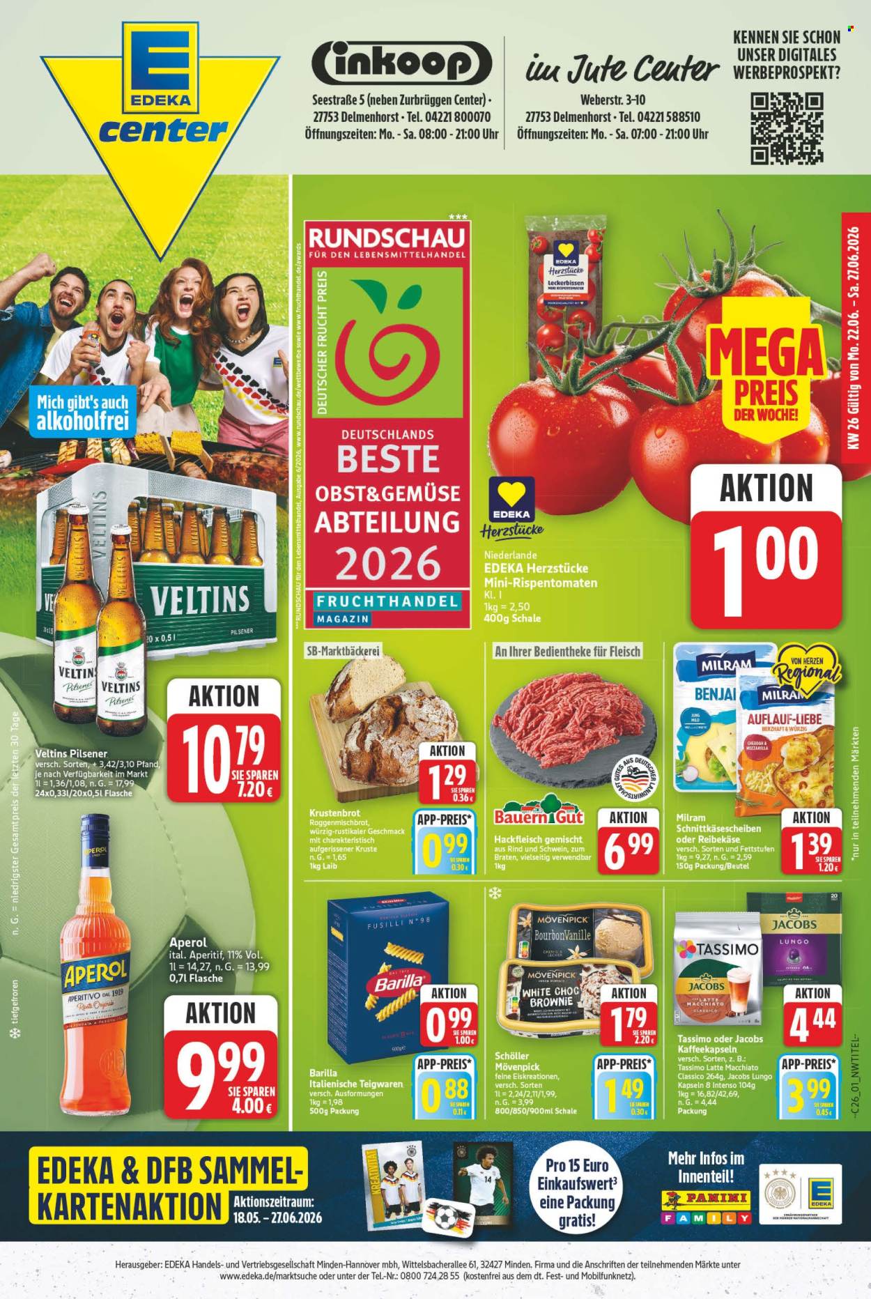 E center Prospekte  - 22.06.2026 - 27.06.2026. Seite 1