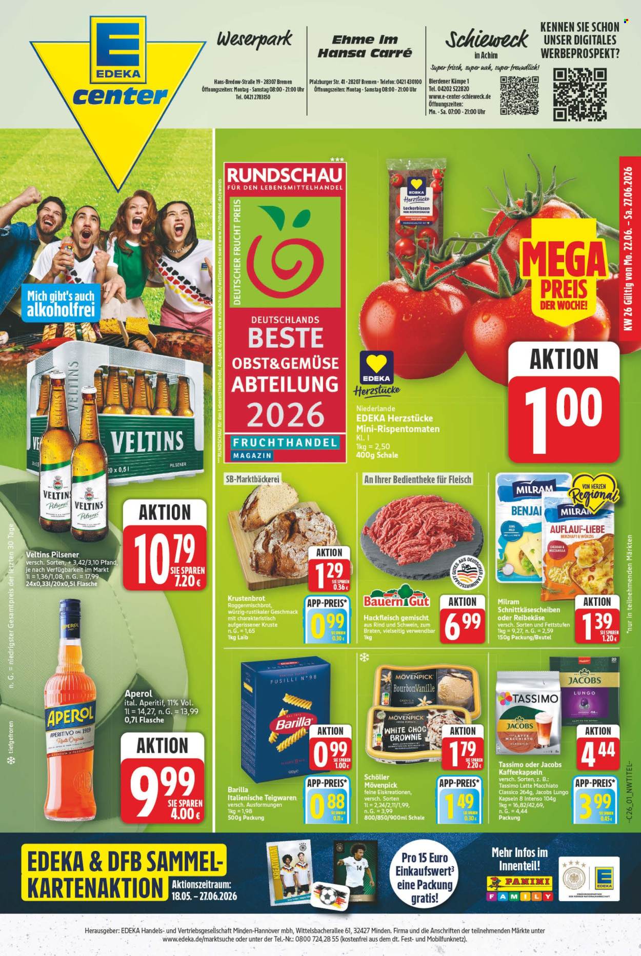 E center Prospekte  - 22.06.2026 - 27.06.2026. Seite 1