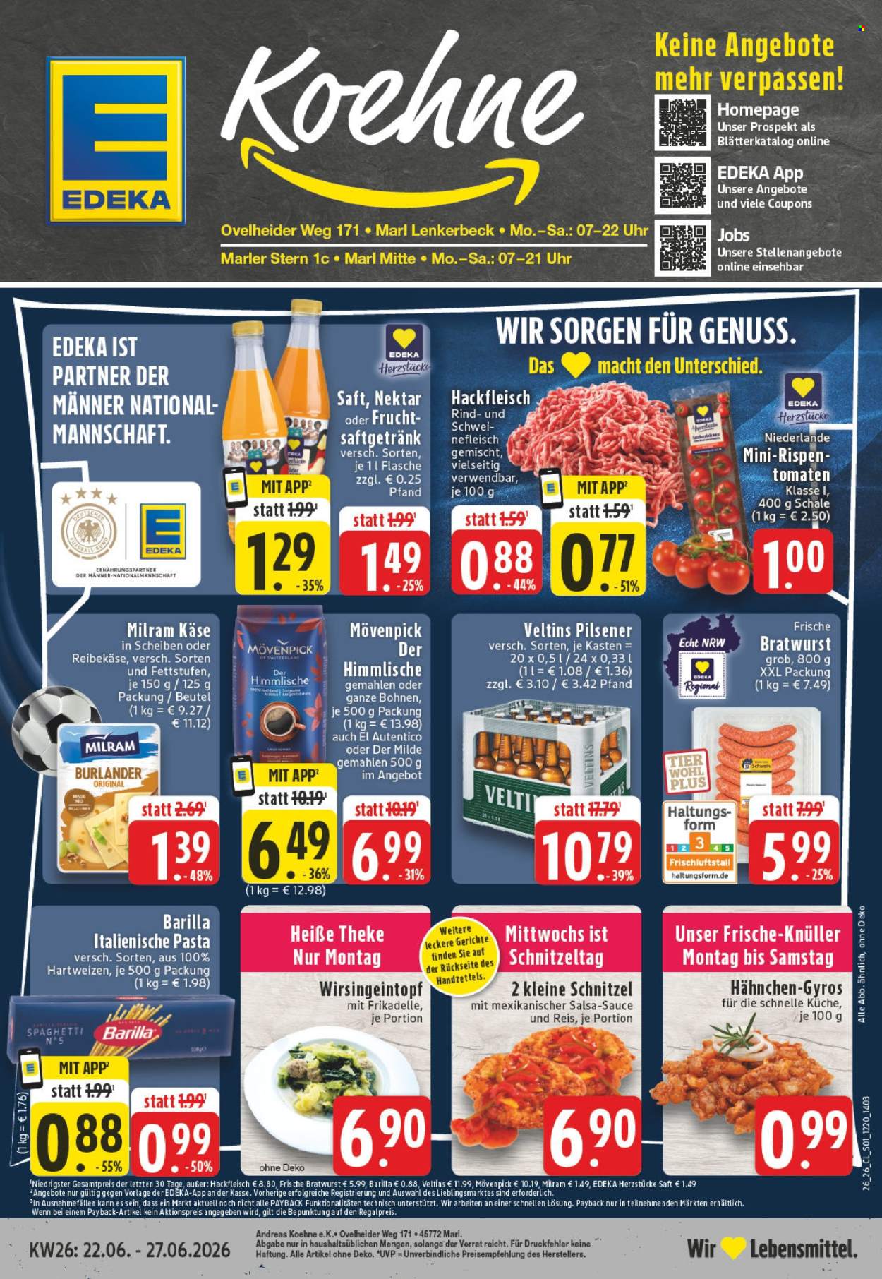 Edeka Prospekte  - 22.06.2026 - 27.06.2026. Seite 1