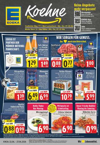 Prospekte Edeka - 22.06.2026 - 27.06.2026.