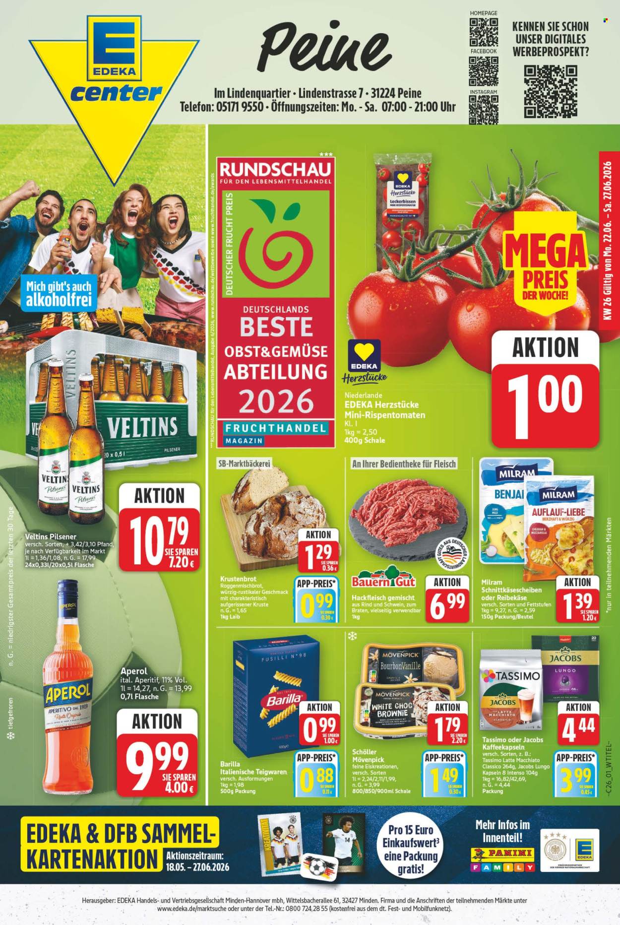 E center Prospekte  - 22.06.2026 - 27.06.2026. Seite 1