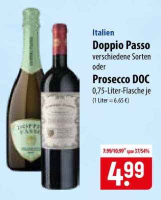 Doppio Passo oder Prosecco DOC