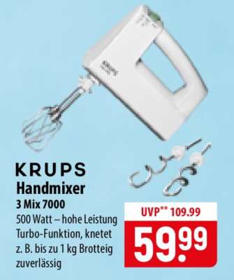 KRUPS Handmixer 3 Mix 7000