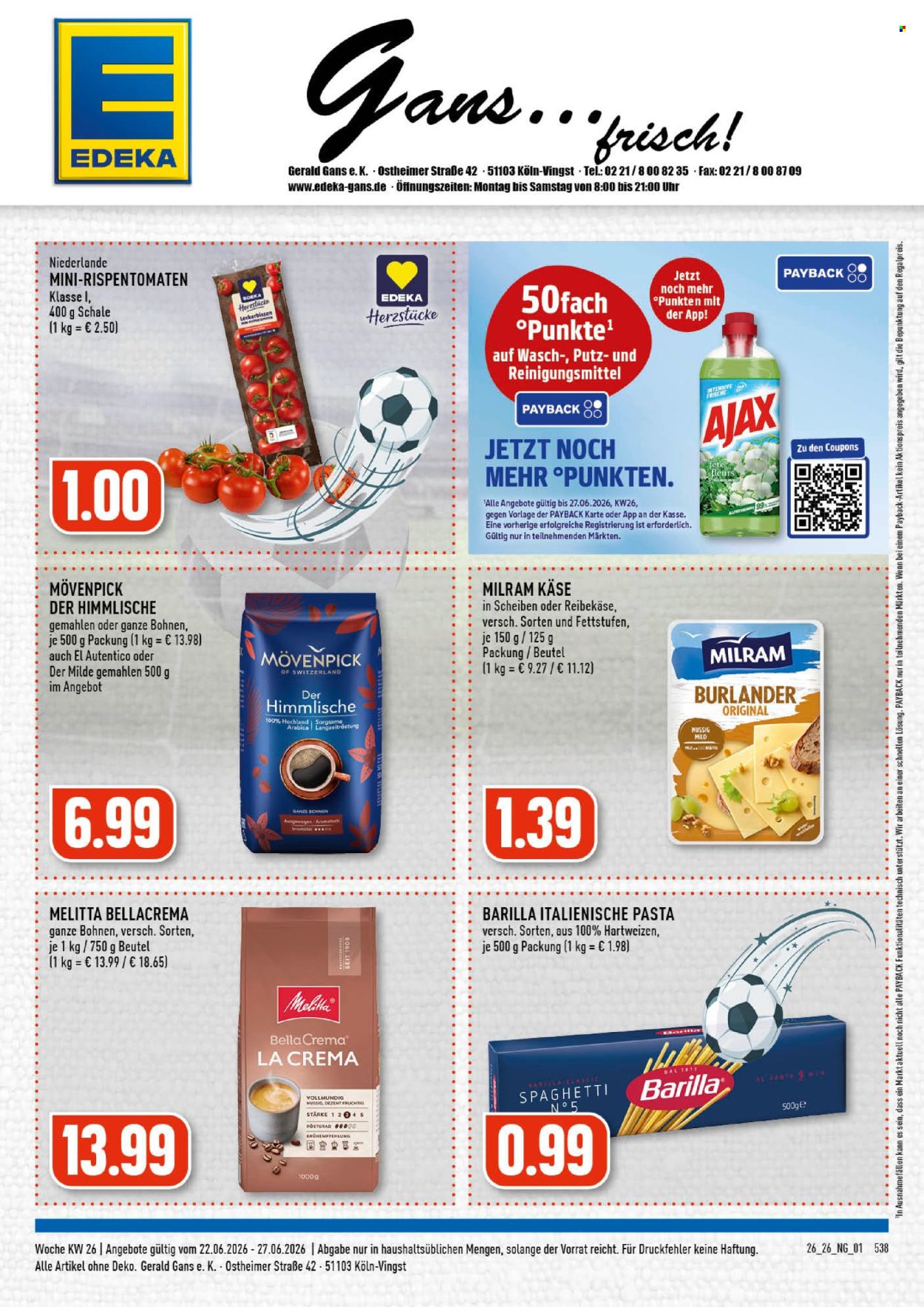 Edeka Prospekte  - 22.06.2026 - 27.06.2026. Seite 1
