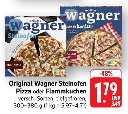 ORIGINAL WAGNER Steinofen-Pizza oder -Flammkuchen
