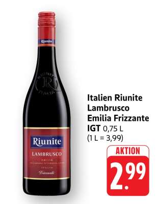 Italien Riunite Lambrusco Emilia Frizzante