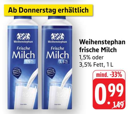 Weihenstephan frische Milch