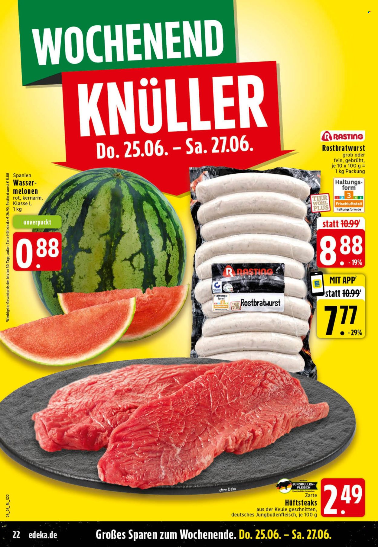 Edeka Prospekte  - 22.06.2026 - 27.06.2026. Seite 22