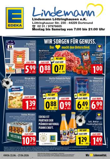 Prospekte Edeka - 22.06.2026 - 27.06.2026.