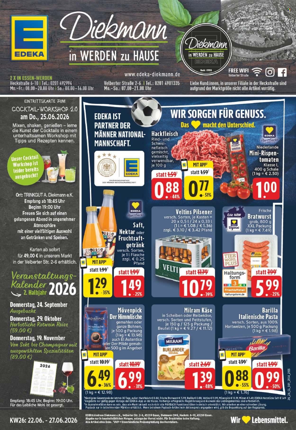 Edeka Prospekte  - 22.06.2026 - 27.06.2026. Seite 1