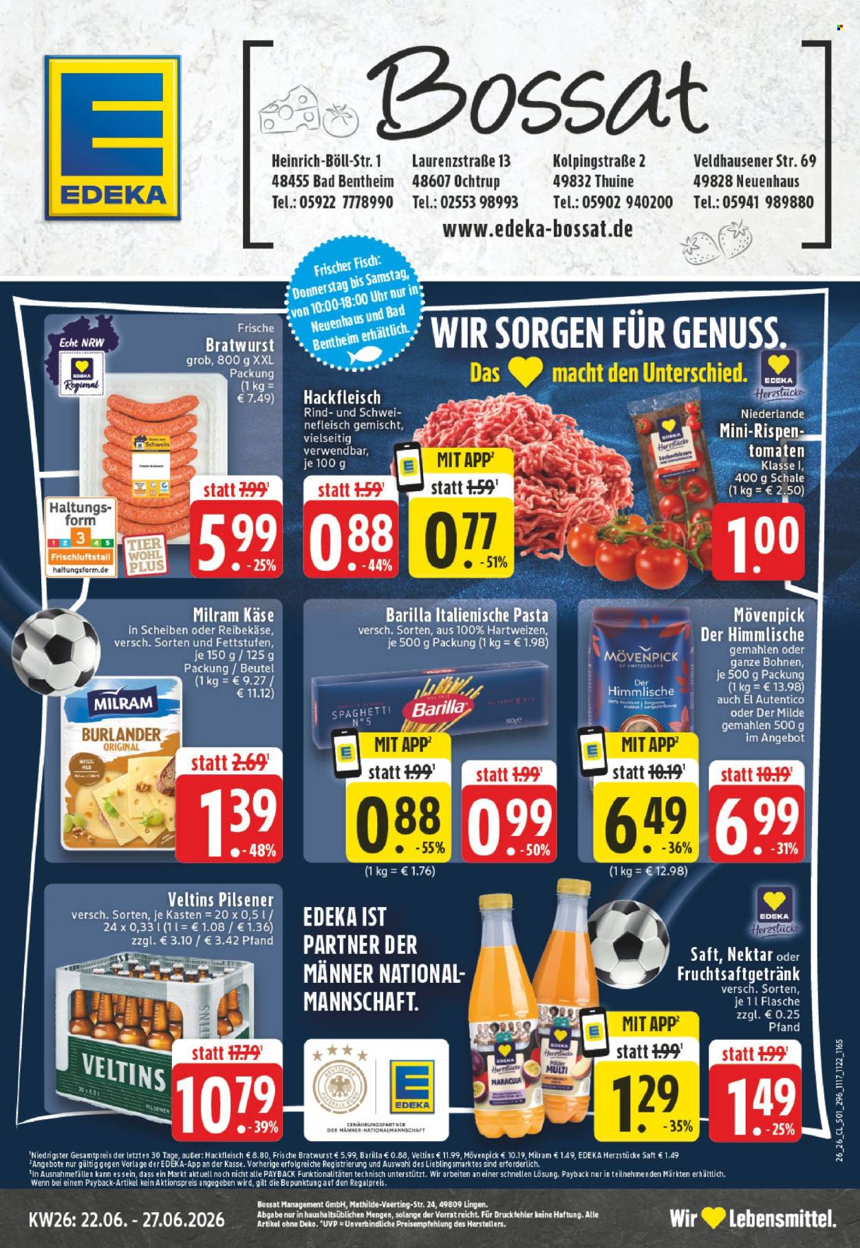 Edeka Prospekte  - 22.06.2026 - 27.06.2026. Seite 1