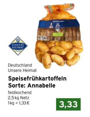 Speisefrühkartoffeln