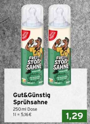 Gut&Günstig Sprühsahne