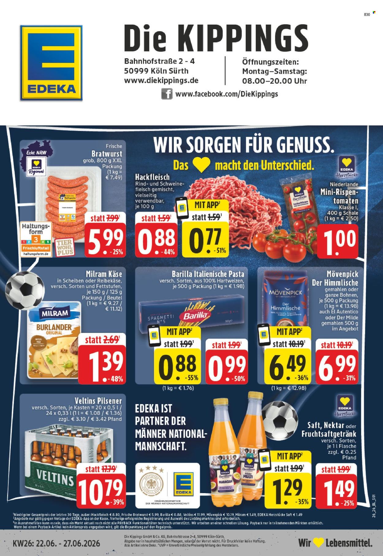 Edeka Prospekte  - 22.06.2026 - 27.06.2026. Seite 1