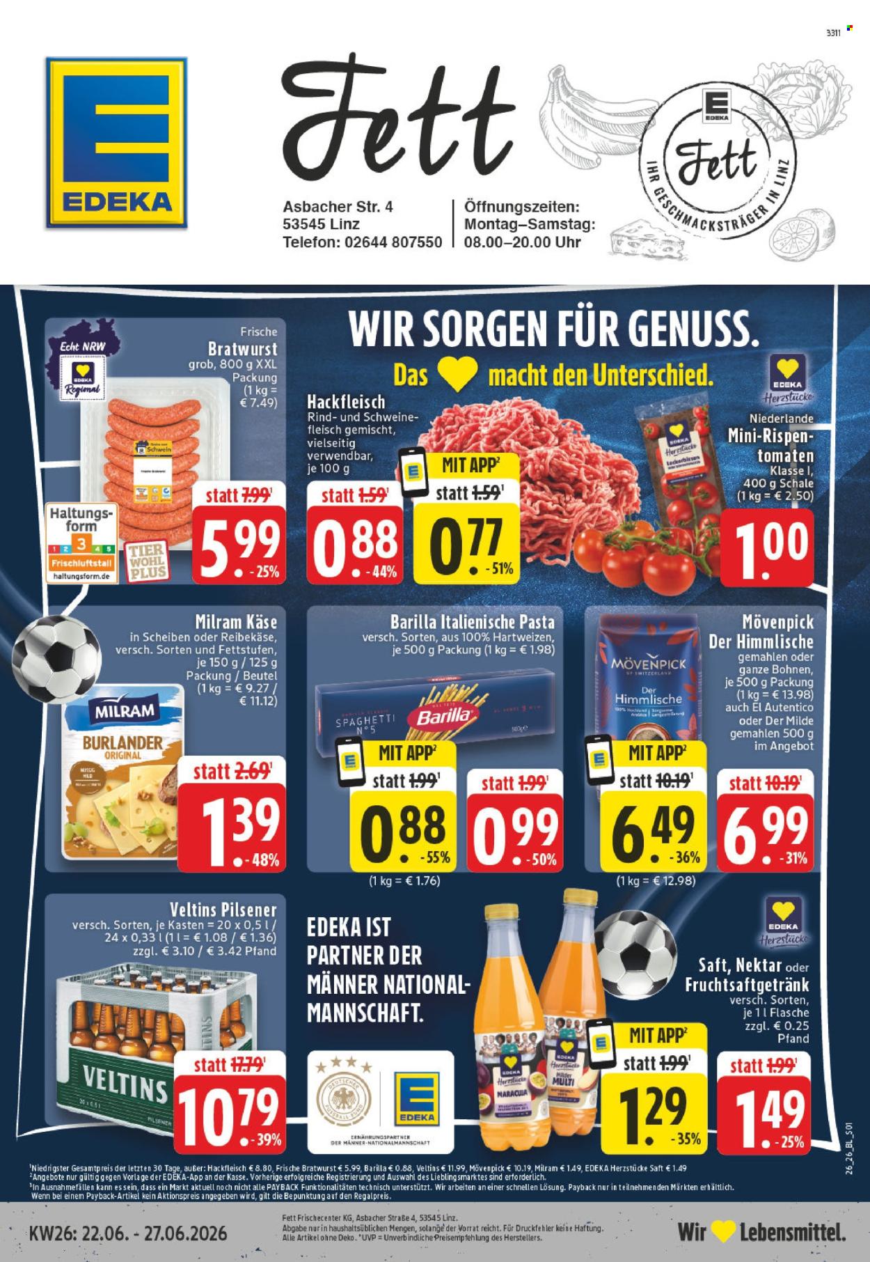 Edeka Prospekte  - 22.06.2026 - 27.06.2026. Seite 1
