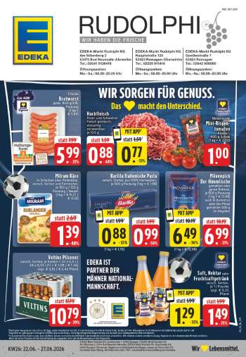 Prospekte Edeka - 22.06.2026 - 27.06.2026.