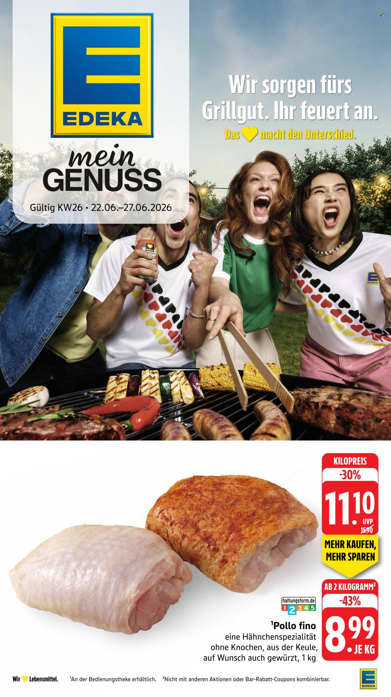 E center Prospekte  - 22.06.2026 - 27.06.2026. Seite 1