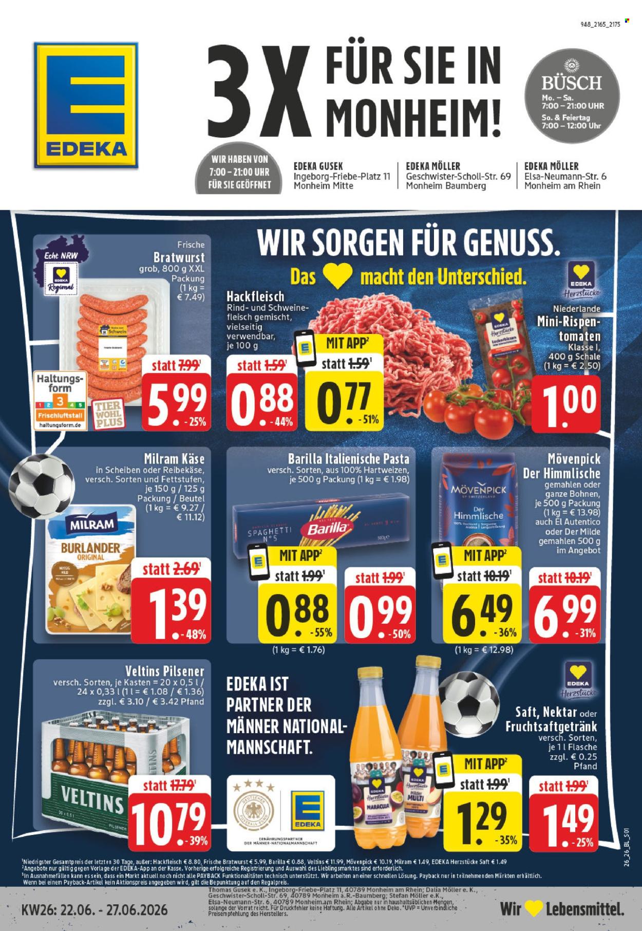 Edeka Prospekte  - 22.06.2026 - 27.06.2026. Seite 1