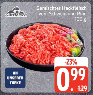 Gemischtes Hackfleisch vom Schwein und Rind
