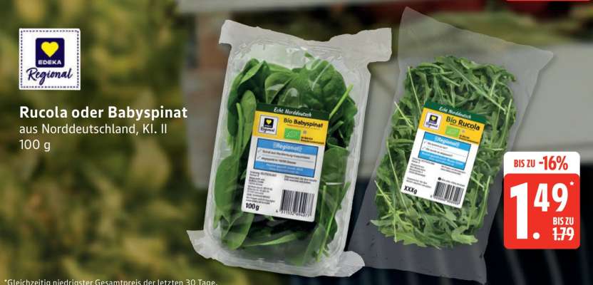Rucola oder Babyspinat