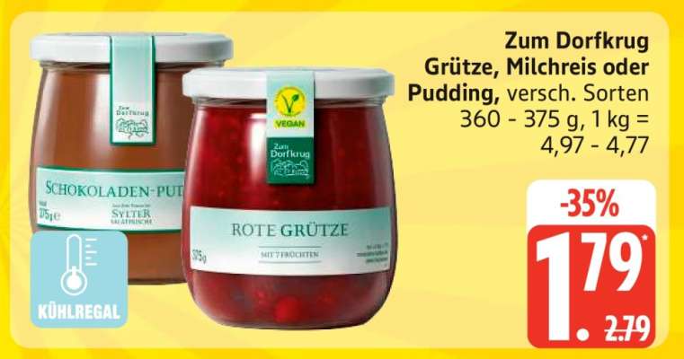 Zum Dorfkrug Grütze, Milchreis oder Pudding