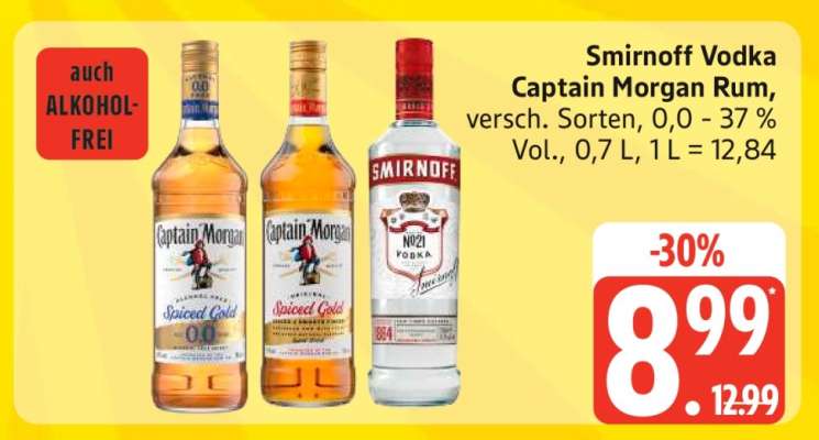 Smirnoff Vodka / Captain Morgan Rum