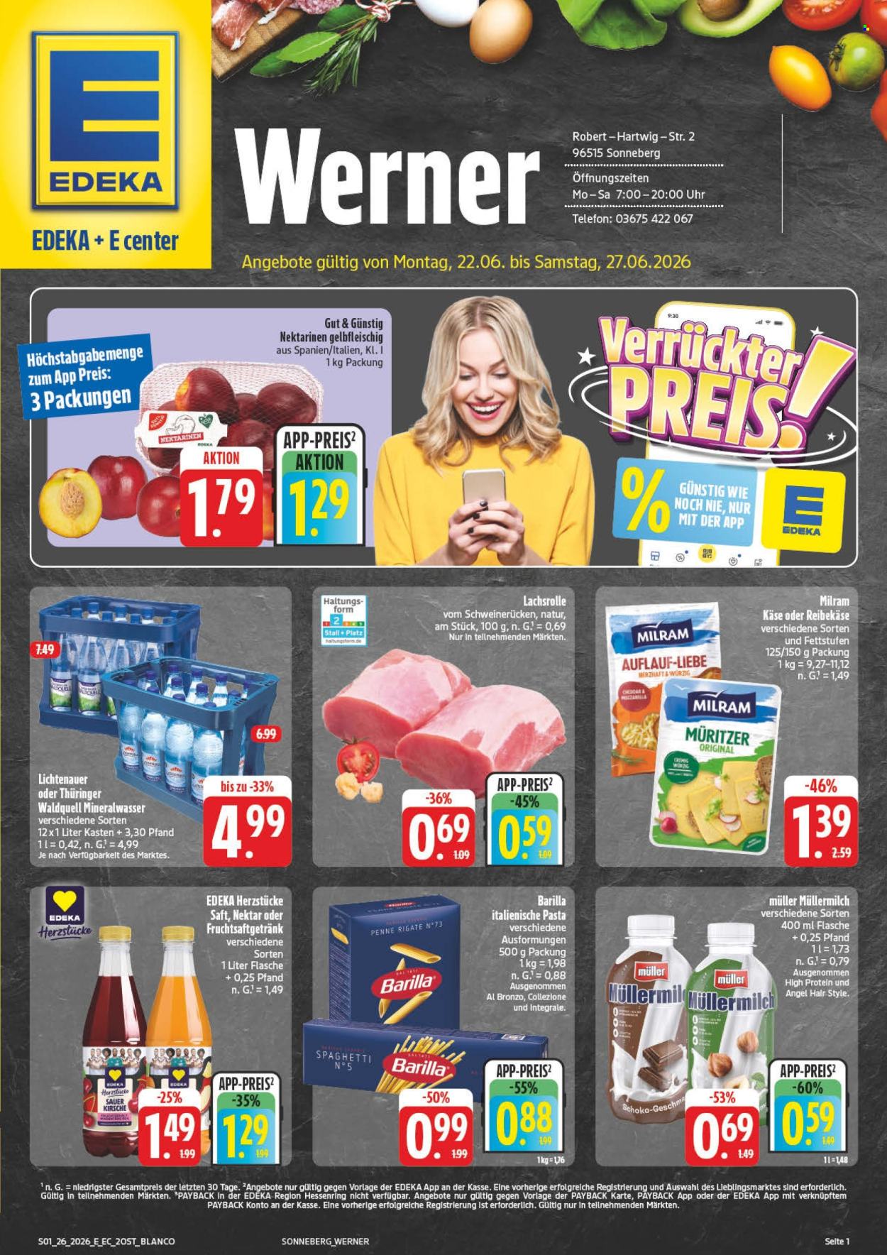 Edeka Prospekte  - 22.06.2026 - 27.06.2026. Seite 1