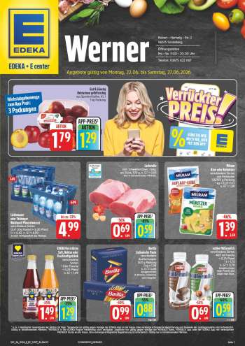 Prospekte Edeka - 22.06.2026 - 27.06.2026.