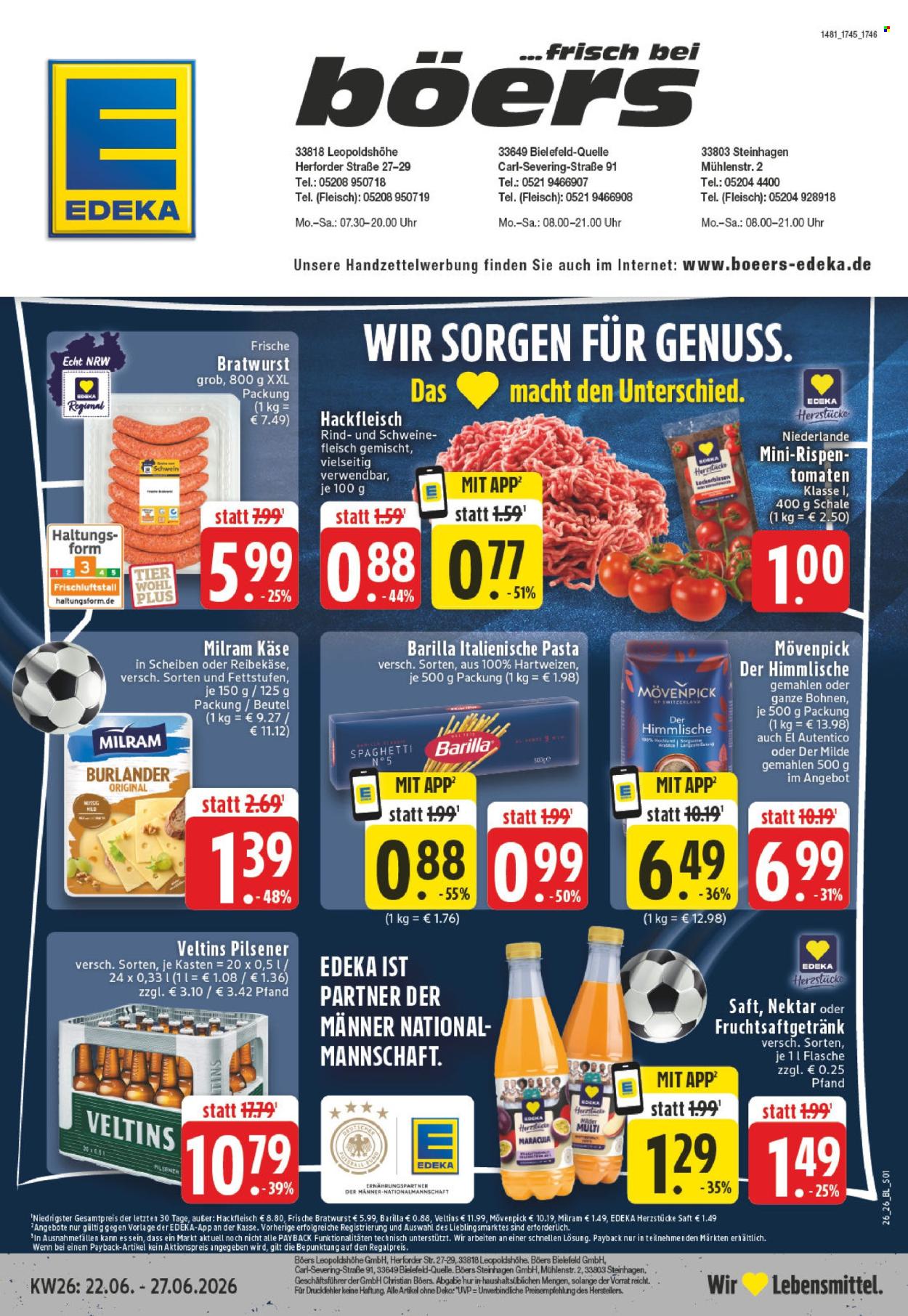 Edeka Prospekte  - 22.06.2026 - 27.06.2026. Seite 1