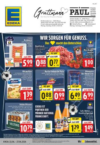 Prospekte Edeka - 22.06.2026 - 27.06.2026.
