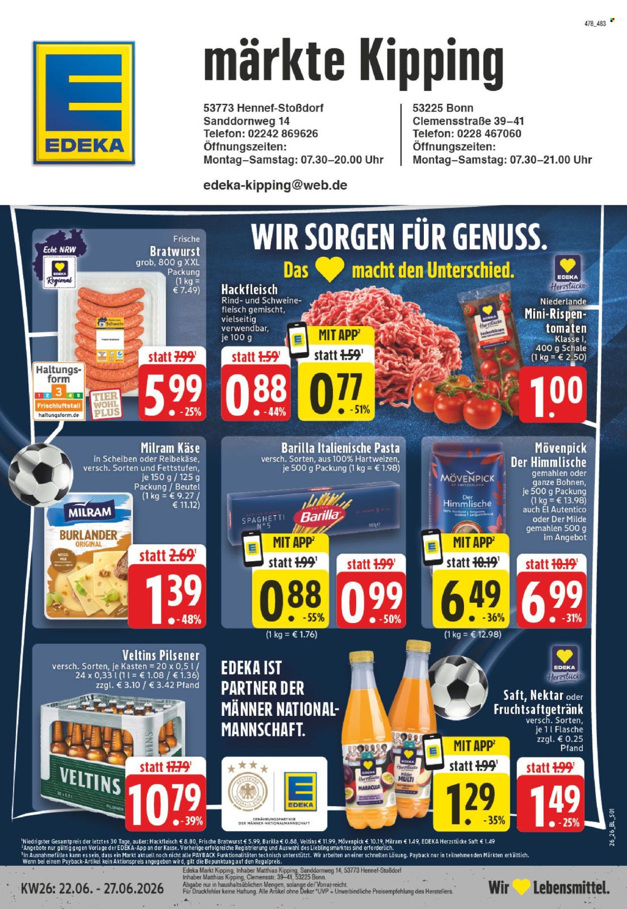 Edeka Prospekte  - 22.06.2026 - 27.06.2026. Seite 1