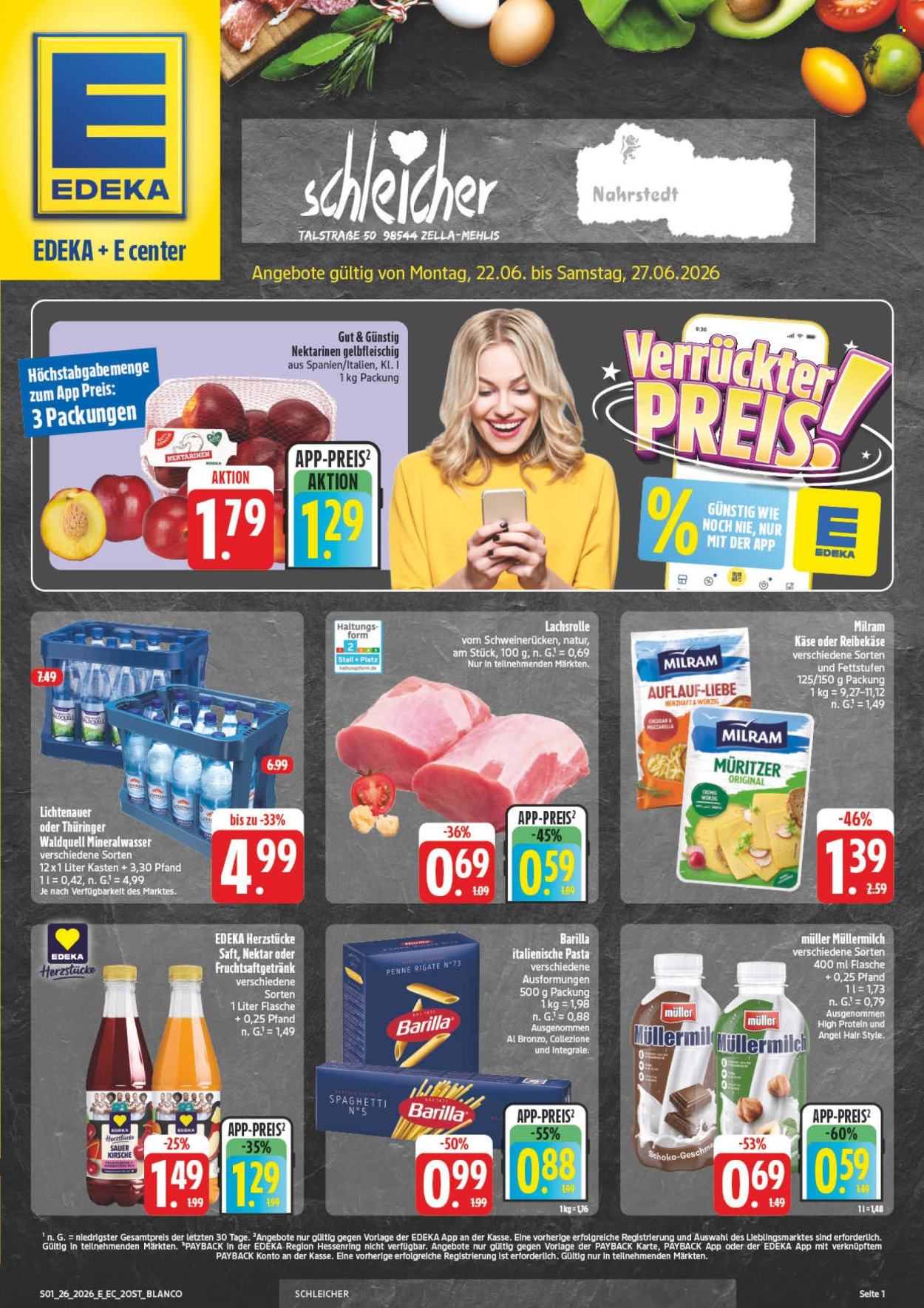 Edeka Prospekte  - 22.06.2026 - 27.06.2026. Seite 1