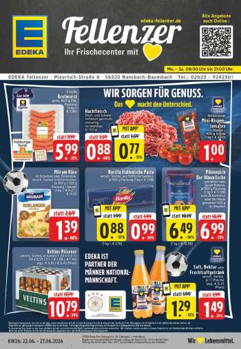 Prospekte Edeka - 22.06.2026 - 27.06.2026.
