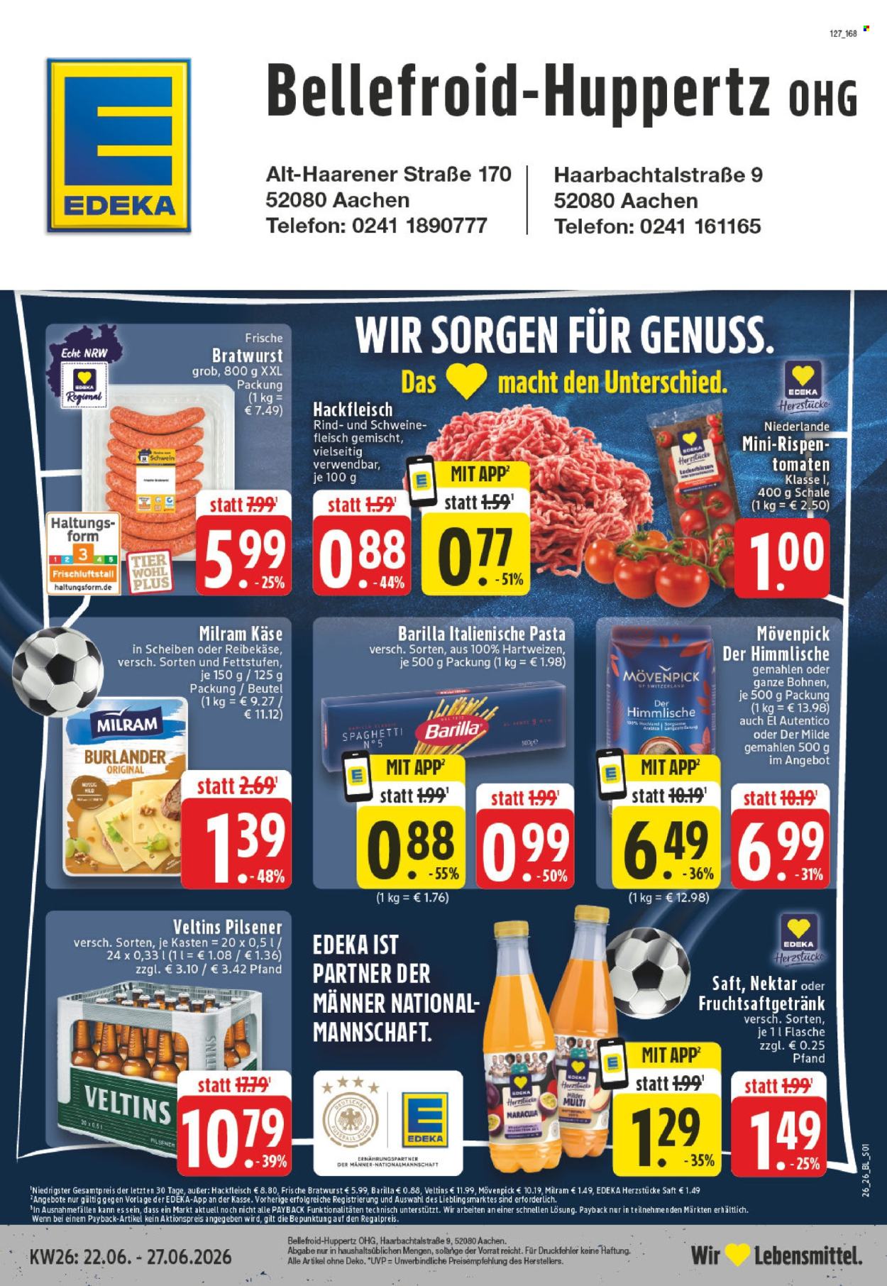 Edeka Prospekte  - 22.06.2026 - 27.06.2026. Seite 1