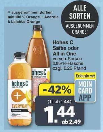 Hohes C Säfte oder All in One