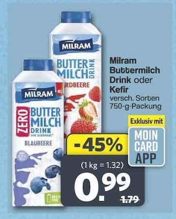 Milram Buttermilch Drink oder Kefir