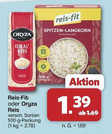 Reis-Fit oder Oryza Reis