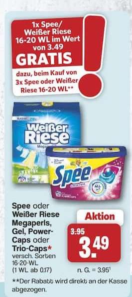 Spee oder Weißer Riese Megaperls, Gel, Power-Caps oder Trio-Caps