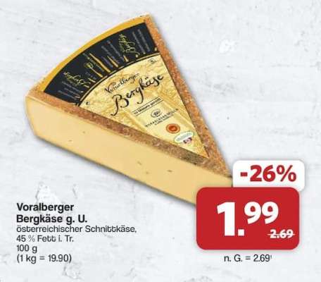 Voralberger Bergkäse g. U.