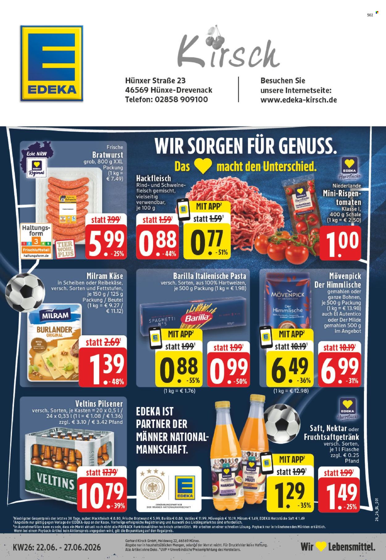 Edeka Prospekte  - 22.06.2026 - 27.06.2026. Seite 1