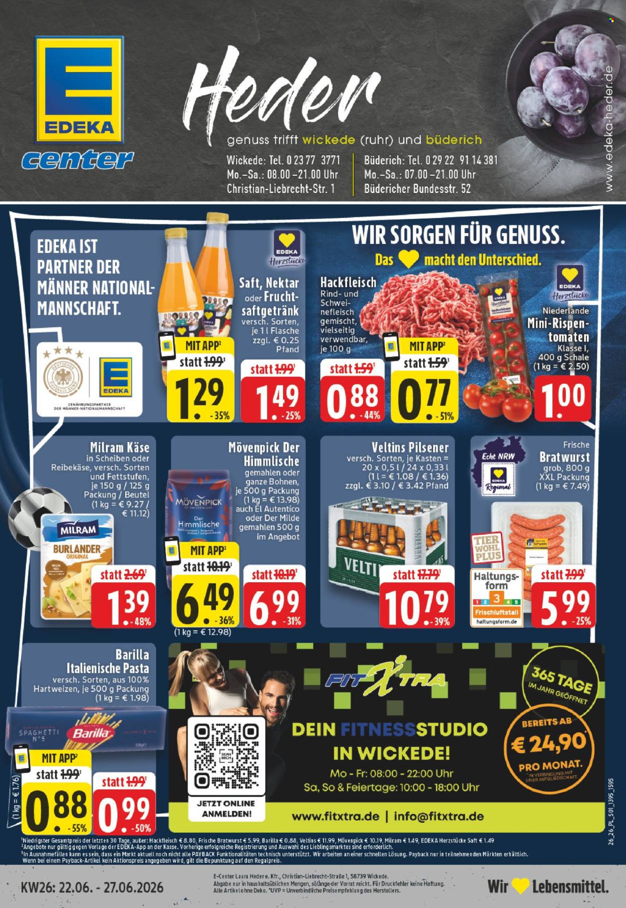 Edeka Prospekte  - 22.06.2026 - 27.06.2026. Seite 1