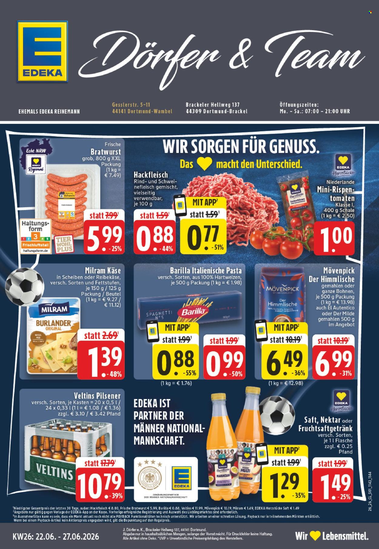 Edeka Prospekte  - 22.06.2026 - 27.06.2026. Seite 1