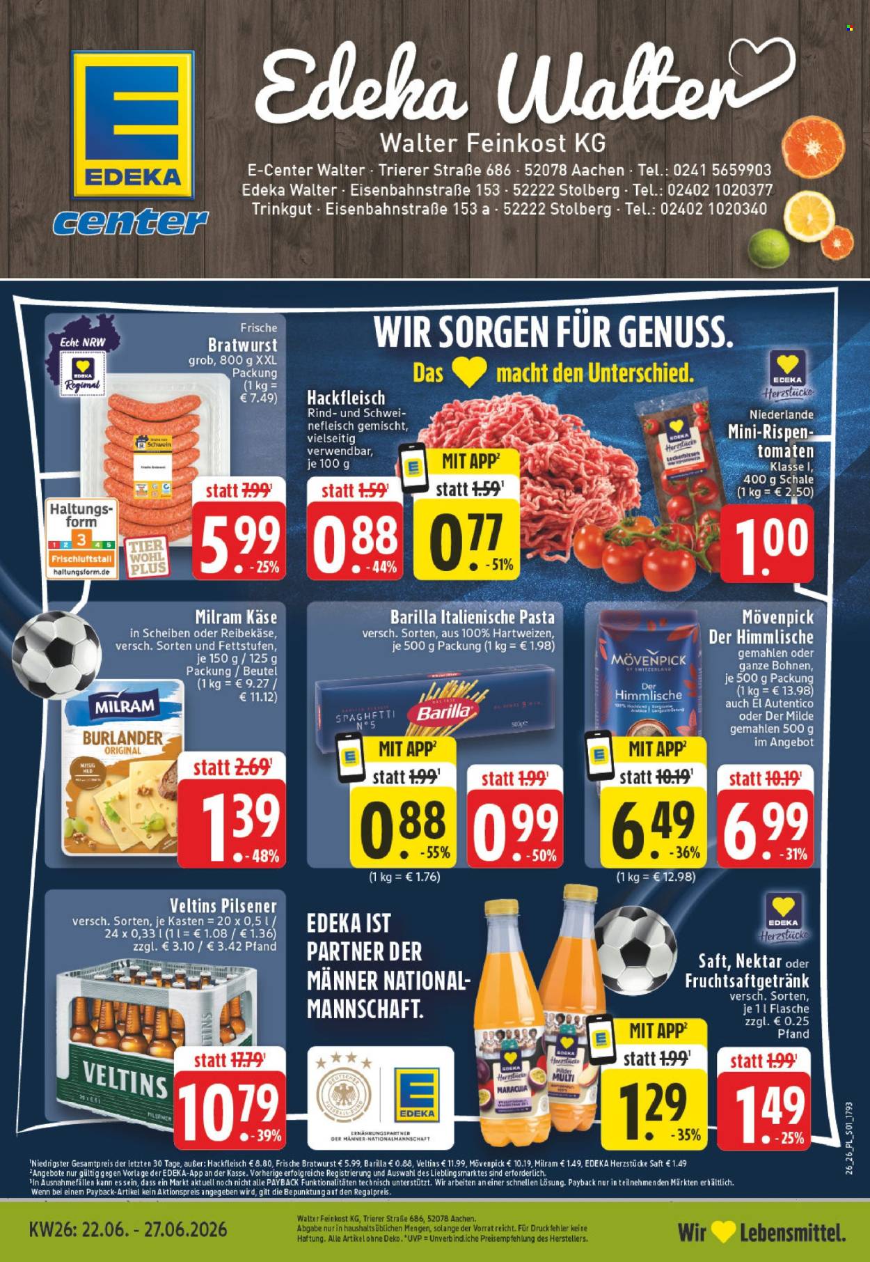 E center Prospekte  - 22.06.2026 - 27.06.2026. Seite 1