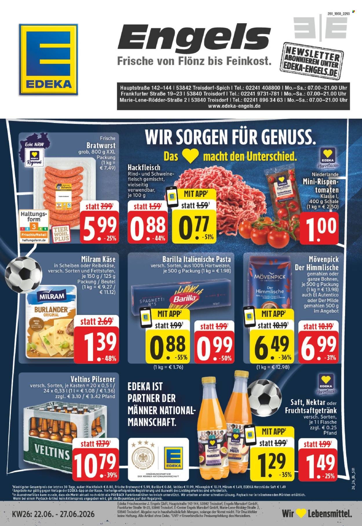 Edeka Prospekte  - 22.06.2026 - 27.06.2026. Seite 1