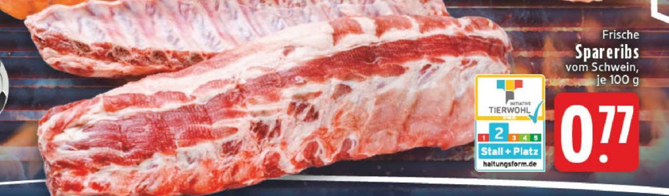 Frische Spareribs vom Schwein