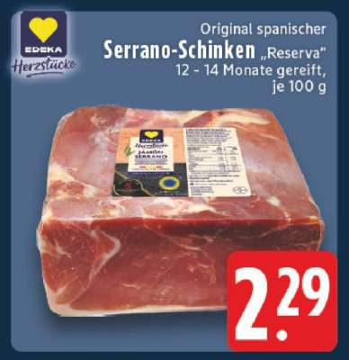 Original spanischer Serrano-Schinken 'Reserva'