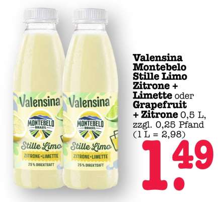 Valensina Montebelo Stille Limo Zitrone+Limette